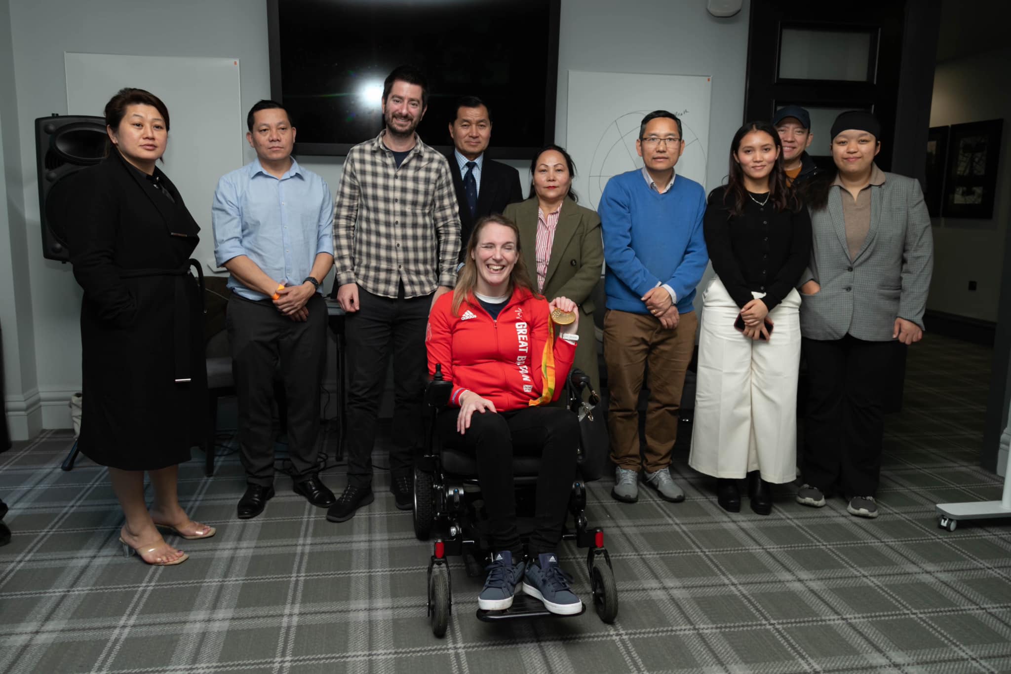 Group picture with Para Olympic Gold Medalist and Retd Ltd Col of British Army